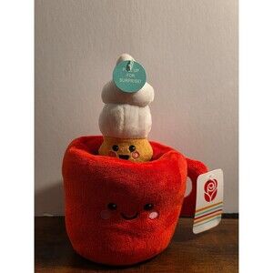 American Greetings Christmas Plush Gingerbread Man in Mug Plush NWT
